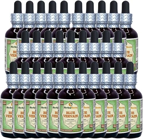 Vista 21 de Herbal Terra LLC Blue Vervain (Verbena hastata) Glicerita, extracto líquido orgánico seco sobre el suelo partes sin alcohol, 2 onzas