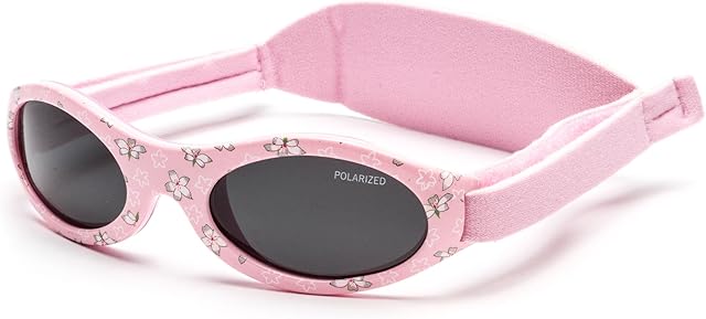 Kiddus Polarized Premium Baby Sunglasses. Boy or Girl. Form 0 months. UV400 100% UV protection. Soft Silicone Nose Bridge and Adjustable Neoprene band
