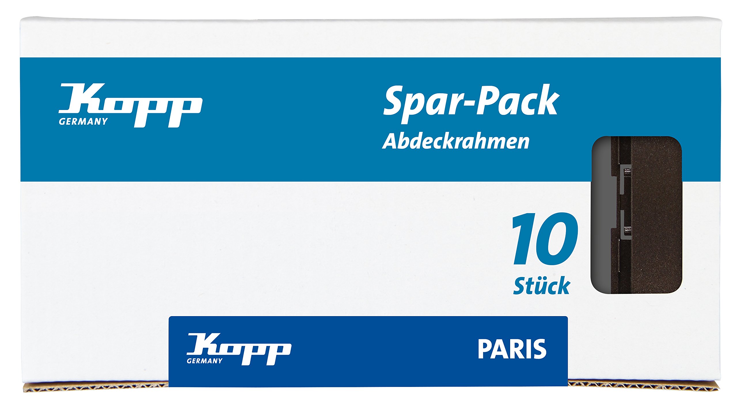 Cadre pour 1 prise murale Kopp Paris blanc lot de 10 plaques de finition interrupteur
