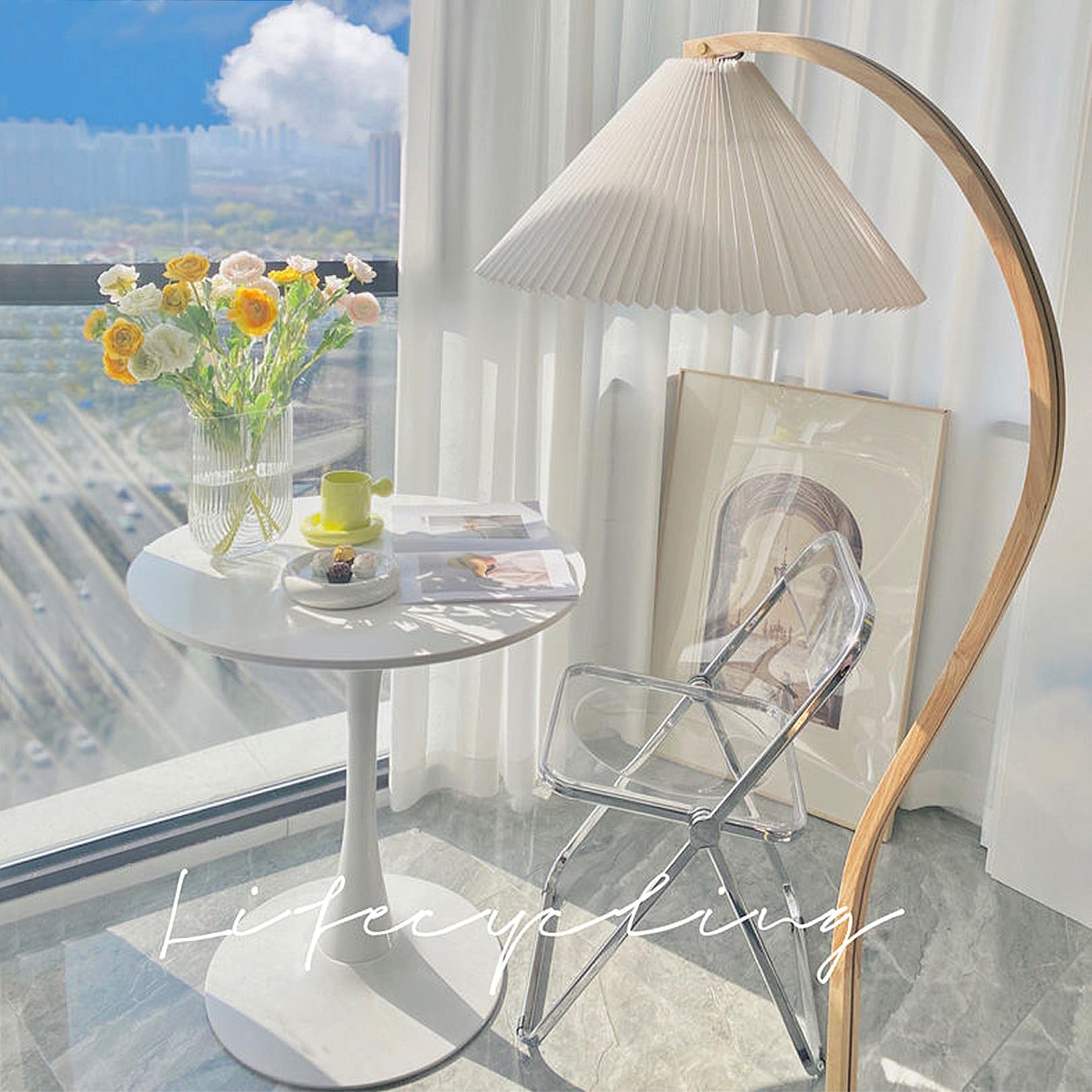 Table de salle à manger ronde blanche de 80 cm, table tulipe pour cuisine, salle à manger, sièges de style milieu du siècle, idéale pour café, bureau, salon, table ronde blanche avec design moderne
