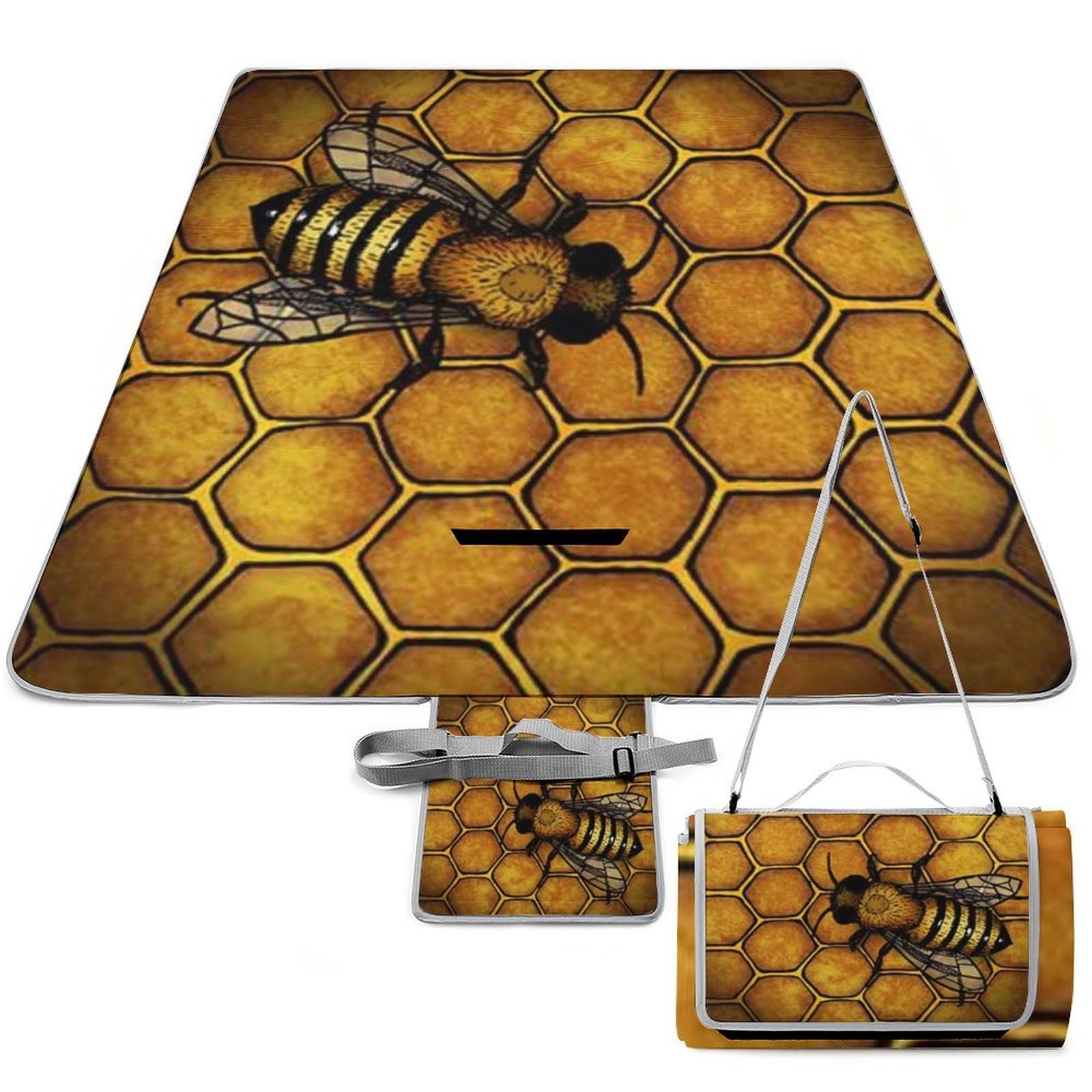 Manta de picnic de abeja: crea recuerdos mágicos al aire libre con este tapete de 148 cm