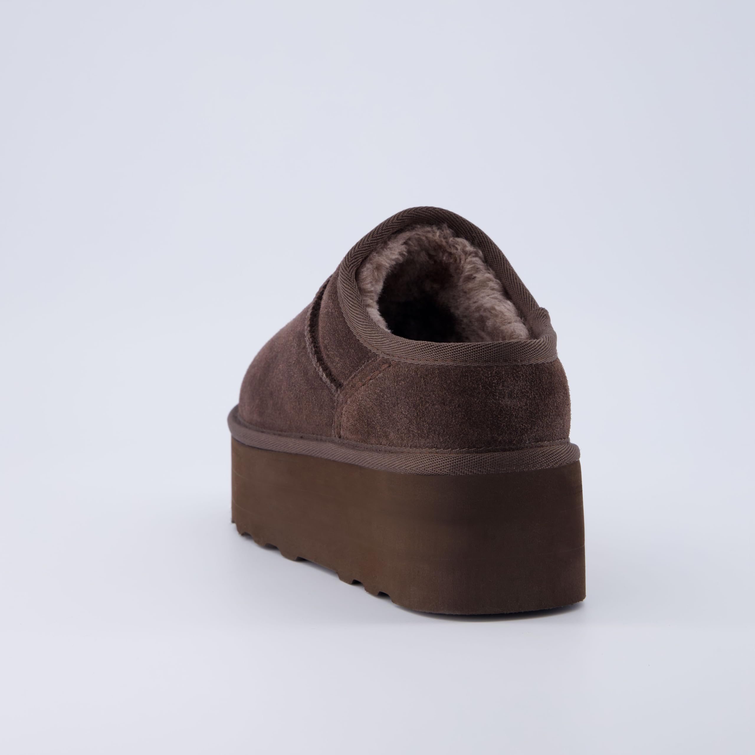 CUSHIONAIRE Mule Donna Plateau Huggy In Pelle Scamosciata Vera - Fodera In Pelliccia Sintetica E Memory Foam - Grigio 37 EU