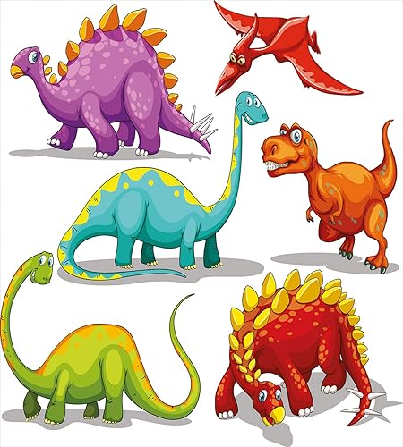 Miniatura 2 de Ambesonne Juego de funda de edredón de dinosaurio, colorido y divertido con diferentes temas de dinosaurios, animales extintos, edad de hielo, juego