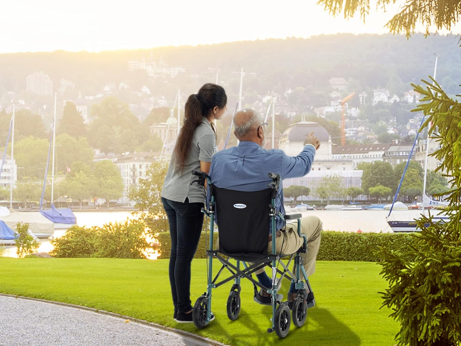 KosmoCare Tranz-Air Ultra Light Weight Transport Wheelchair KosmoCare Tranz-Air Ultra Light Weight Transport Wheelchair