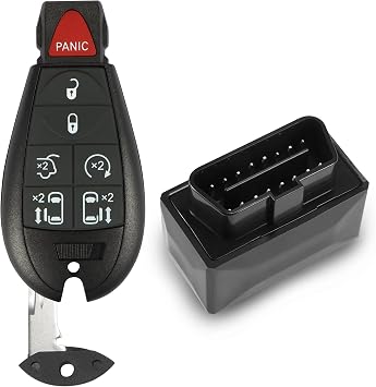 Keyless Entry Remote, Key Fob Kit for Chrysler Town and Country & Dodge Grand Caravan 2008 2009 2010 2011 2012 2013 2014 2015 2016, FCC ID M3N5WY783X, IYZ-C01C 433Mhz 7 Button