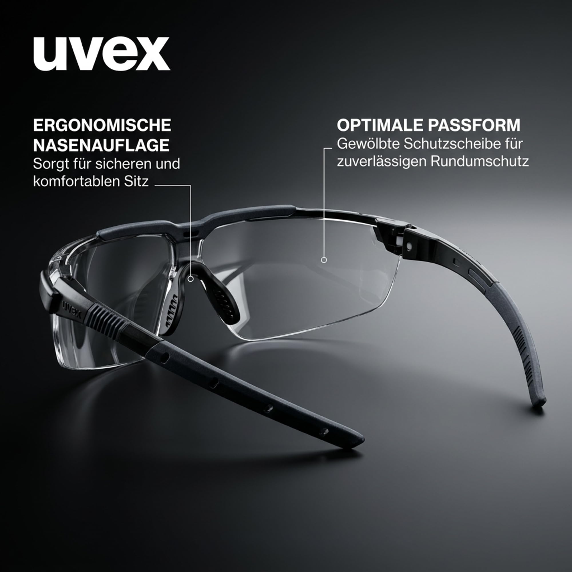 Uvex i-3 tactical zestaw – okulary ochronne na polowanie – odporne na uderzenia i taktyczne – okulary do prasowania z 2 wymiennymi szybkami, przyciemniane i przezroczyste – odporne na zaparowanie,
