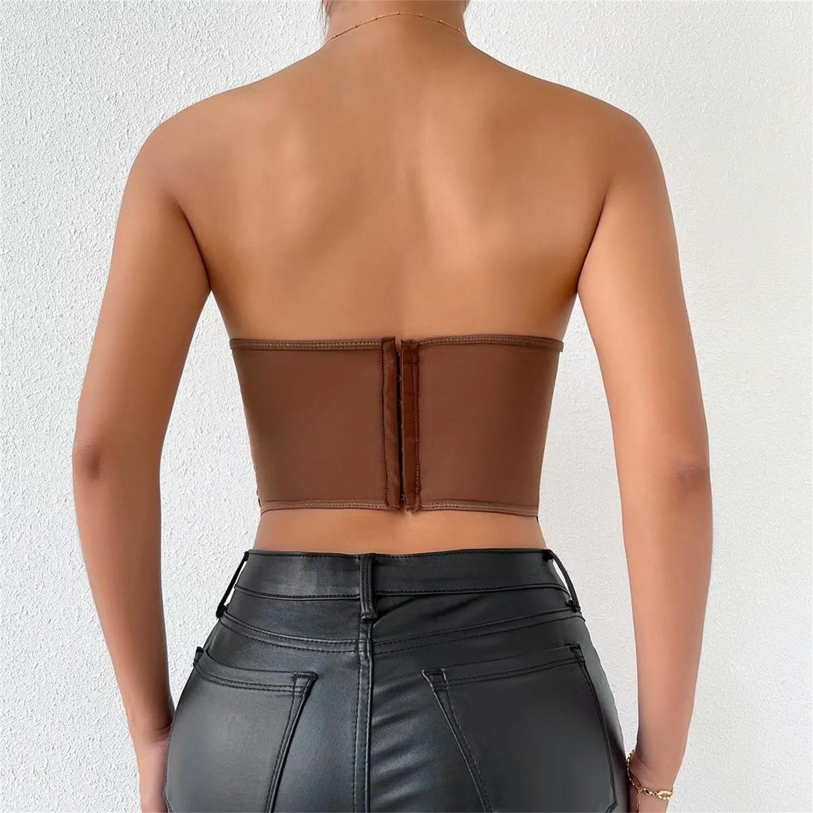 HAAR Top Bustier Aderente Rose Ricamato Giubbotto Corsetto In Pizzo Femminile Prospettiva Di Moda Top Source Wate Senza Spalline Club.