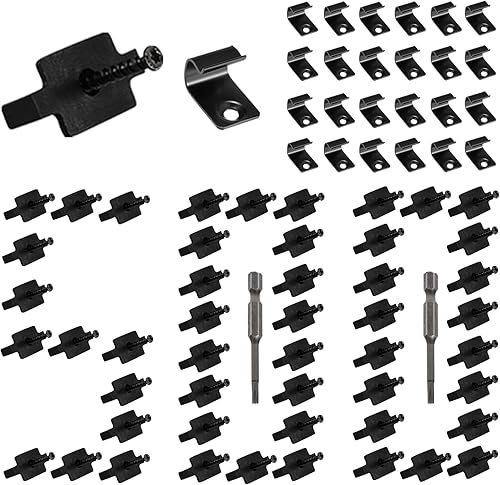 Miniatura 8 de HEYLEAYAR Clips de cierre ocultos, clips de cubierta compuestos y sujetadores ocultos de cubierta con kit universal de clips de arranque de acero