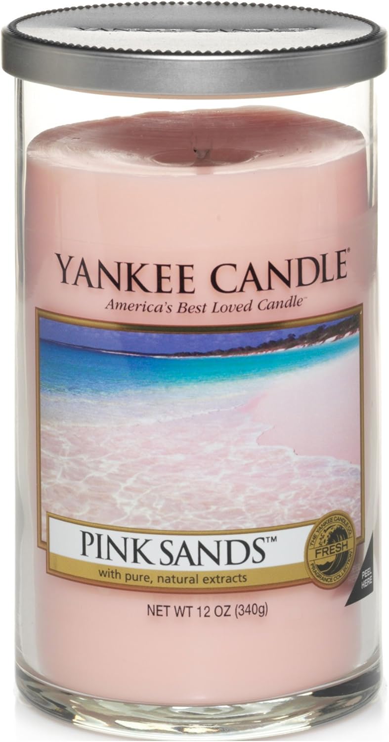 YANKEE CANDLE Pink Sands Medium Pillar Candle