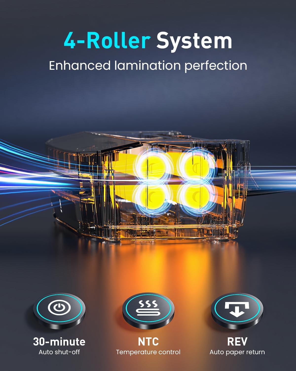 Qfun 3-10 Mil Thermal Laminator Machine 11x17 Heavy Duty Lamination Machine 4-Roller Commercial Laminating Machine 13 inch for Teacher, Large Laminate Machine with Laminating Sheets for Office School