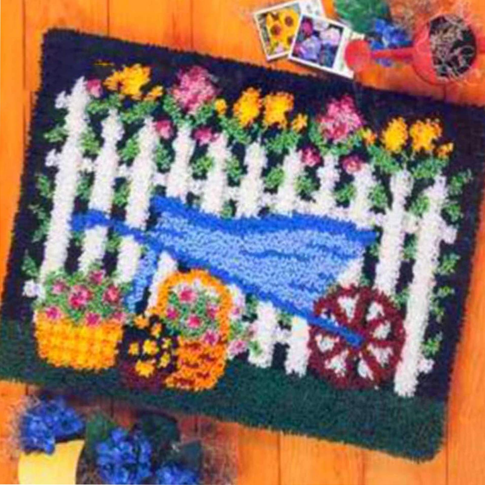 MIAOLLUN Latch Hook Rug Kits for Adults, Latch Hook Kits with Printed Canvas Pattern Embroidery Shaggy Decoration 20.4