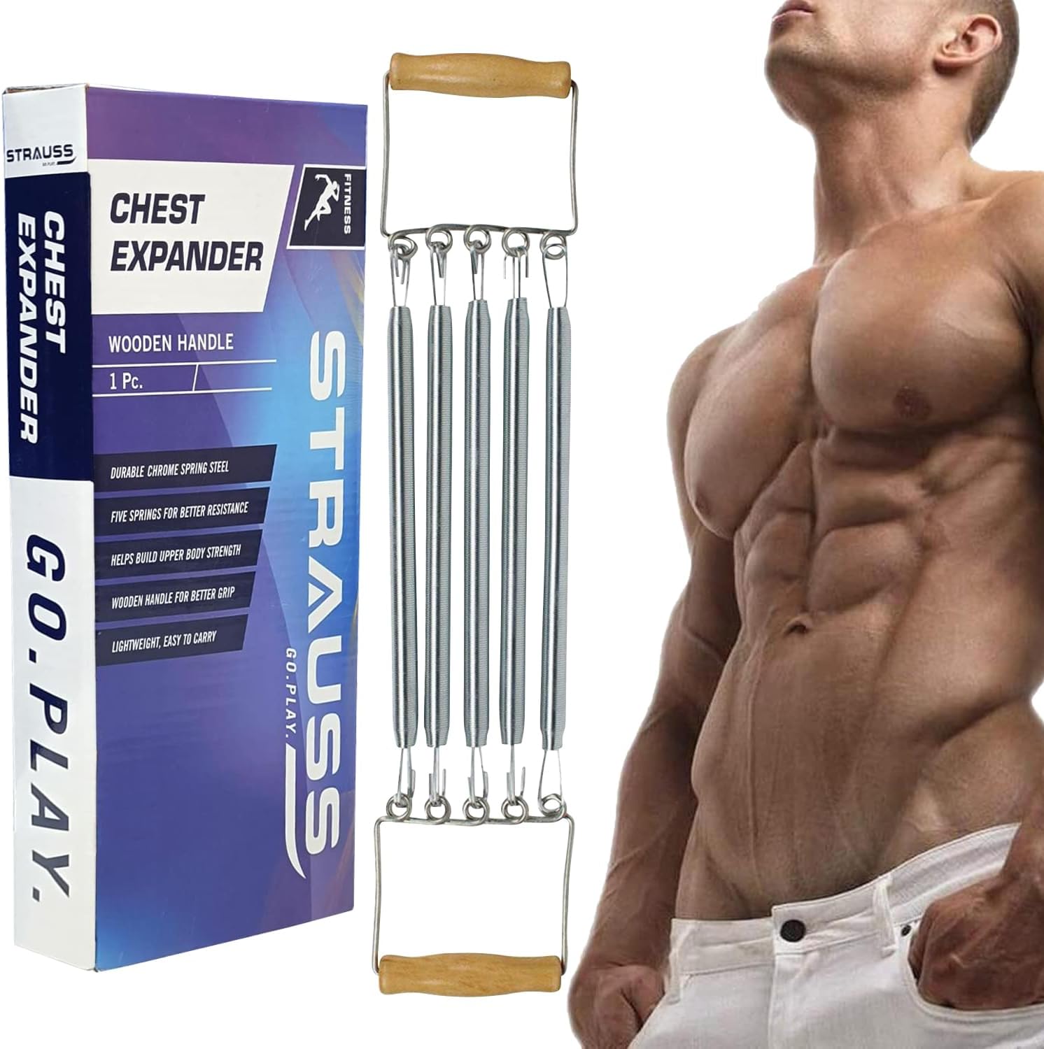 Strauss Chest Expander with 5 Springs