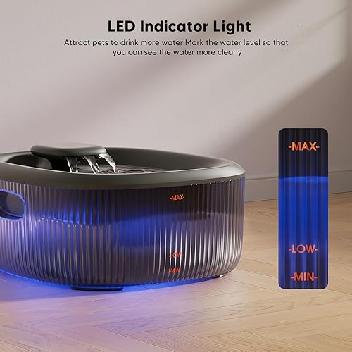 Miniatura 4 de WOPET Fuente de agua para perros grandes, fuente automática de agua para perros y gatos de 6 litros205 oz1.7 galones, dispensador de agua para