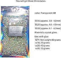 Vista 98 de Genie Crystal ss34 Red Glass Rhinestones 288 Pcs, 7.0 mm Big Light Siam Flatback Rhinestone, Diamond Cut Gems for Crafts, Face Mask, Makeup