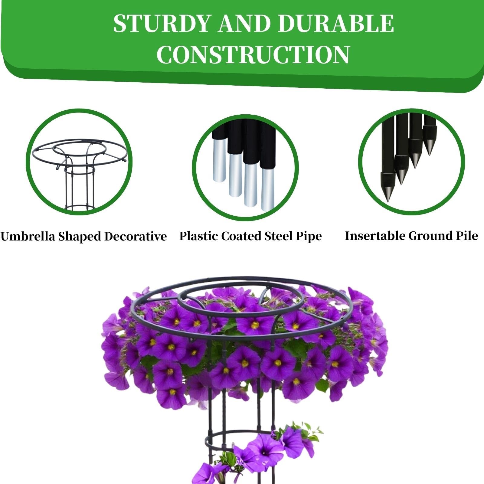 Obélisque de Jardin 90 180 210cm Tuteur Plant Grimpante | Jardin Tuteurs de Plantes | Treillis Fleur Soutien en Forme de Tour Roses, Tomates, Concombres, Fleurs, Raisins et Pois(White,HIGH: 90cm/3ft)