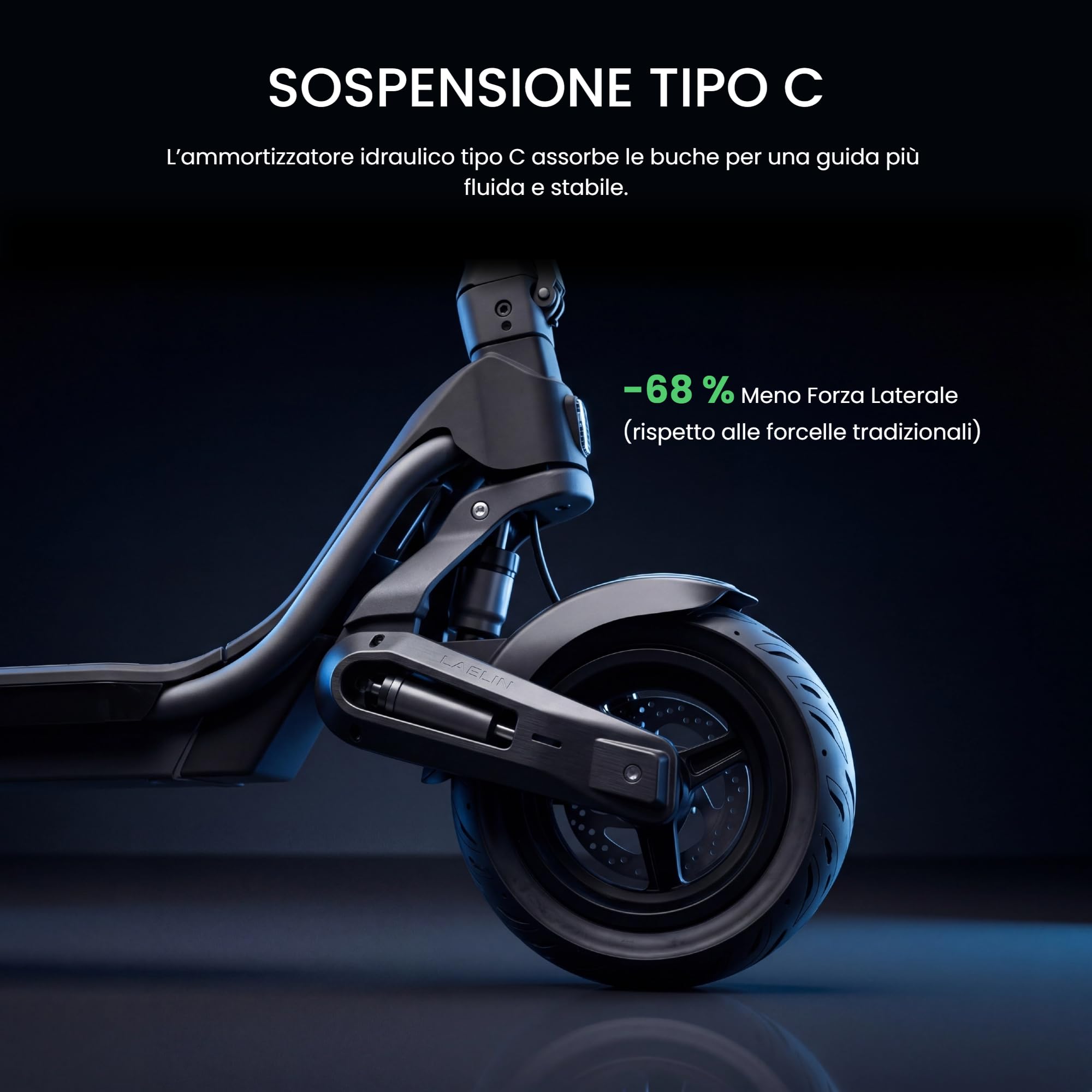 Monopattino Elettrico per Adulti con Sensore di Impronta Digitale, Autonomia 85 km, Pneumatici Tubeless 10,5 Pollici, TCS Controllo di Trazione