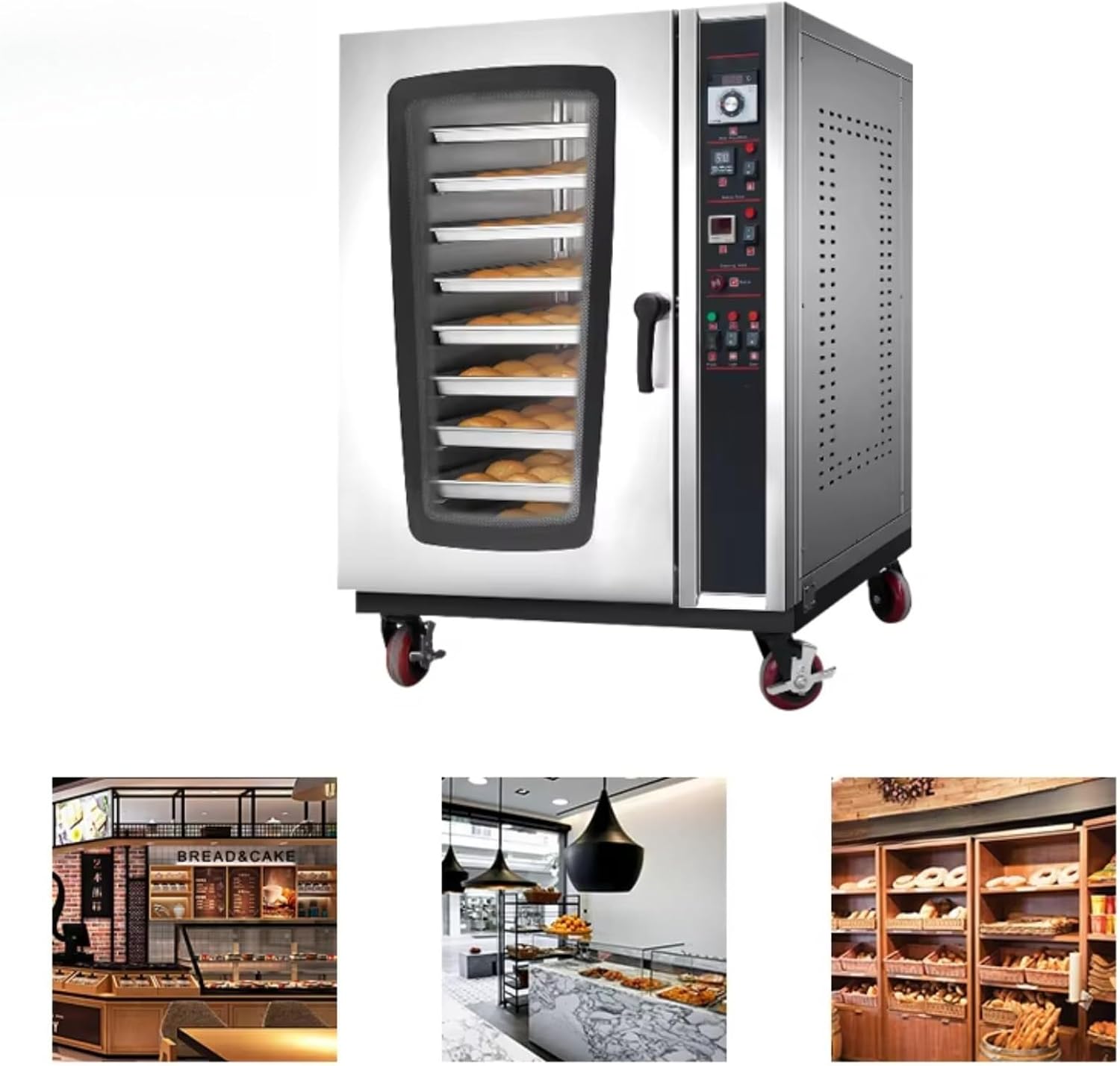 Gas Convection Baking Oven, Commercial Kitchen Oven,Bakery Baking Equipment With Efficient Heat Circulation and Spacious Interior Chamber for Restaurants, Bakeries and Catering Kitchens