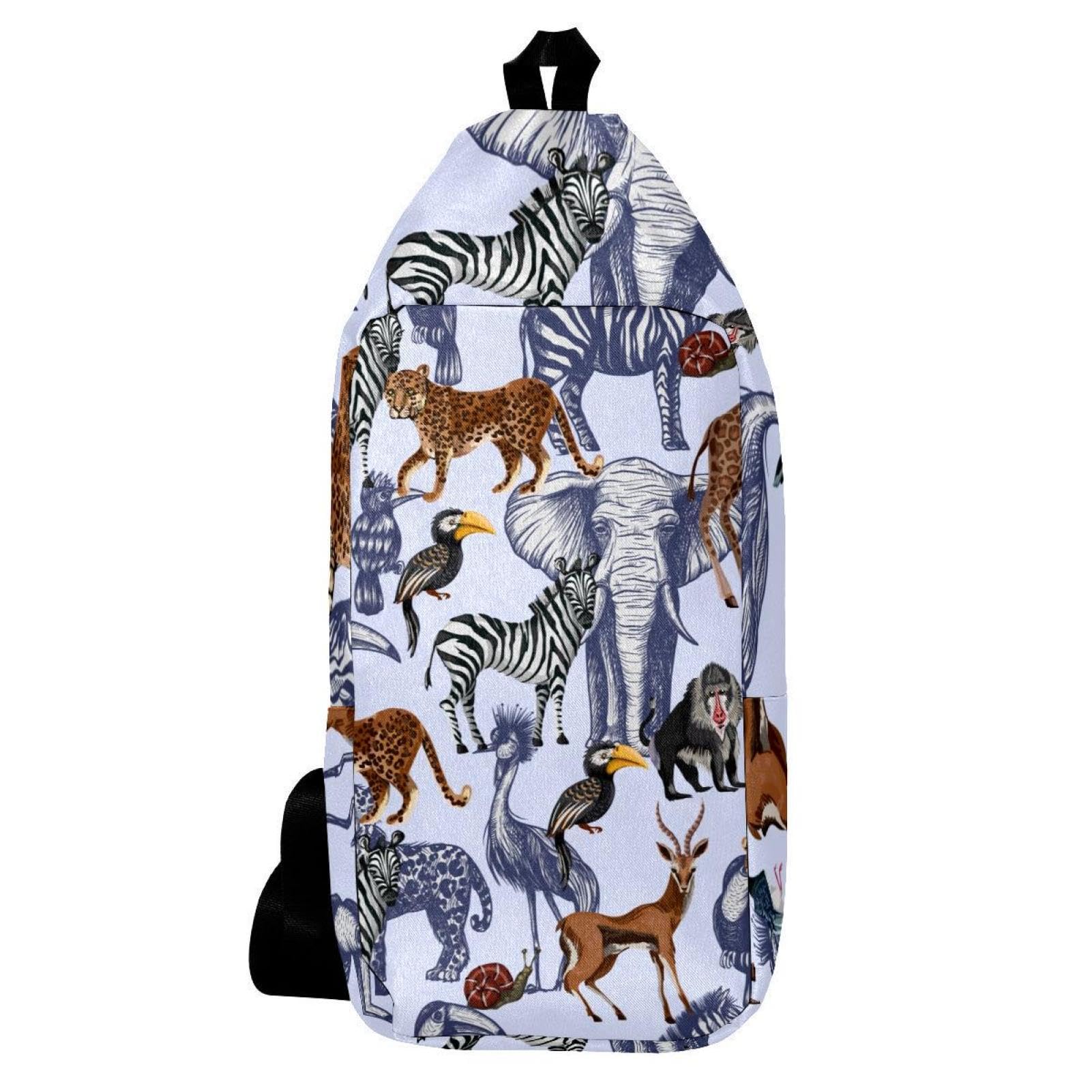 Sac à dos à bandoulière ergonomique et compact 16x36.5cm multicolore - 6