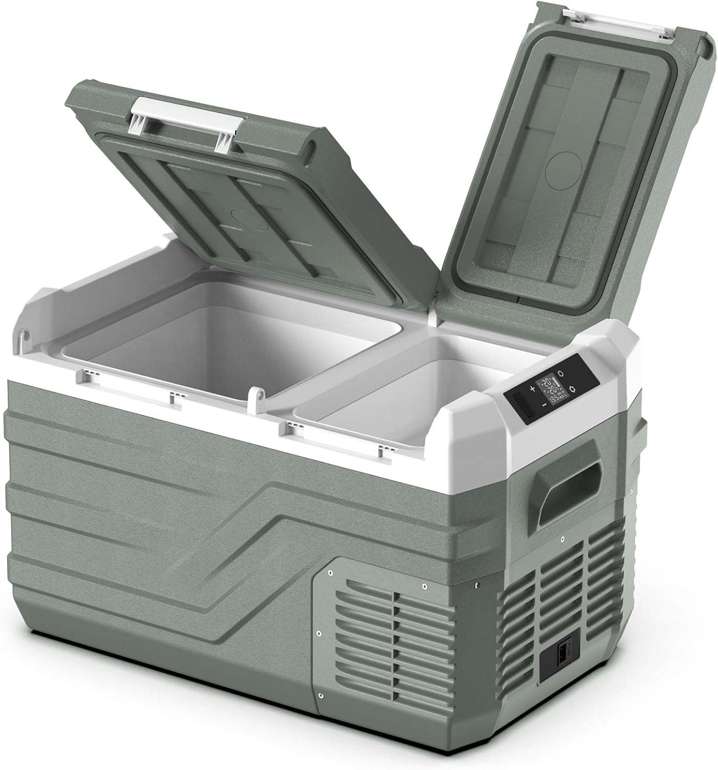 車載冷蔵庫 2室 23L ポータブル冷蔵庫 独立温度制御 2フタ開き 大容量 Alpicool 車載冷蔵庫 2室 23L ポータブル冷蔵庫 独立温度制御 2フタ