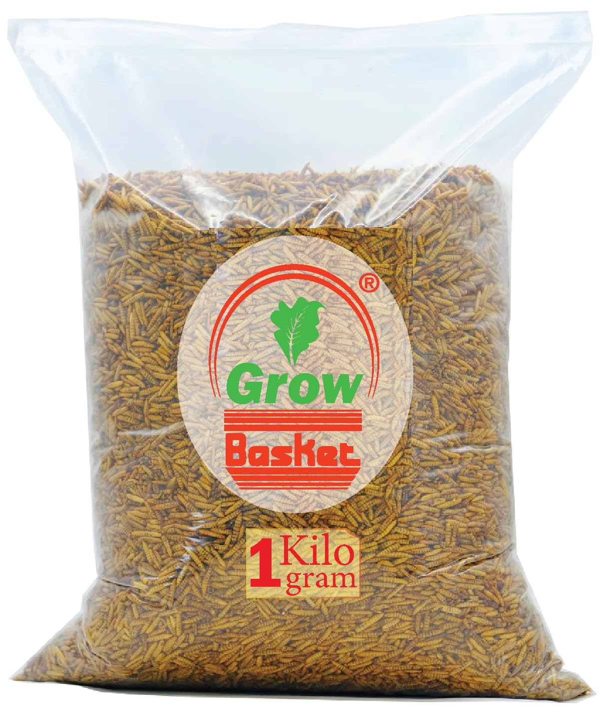 Grow Basket Dried Black Soldier Fly Larvae,More Calcium Than Dried Mealworms,High Protein Chicken Feed,Chicken Treats,Premium BSF for Poultry Nutrition,Optimal Chicken Health (1 Kilo),All Life Stages