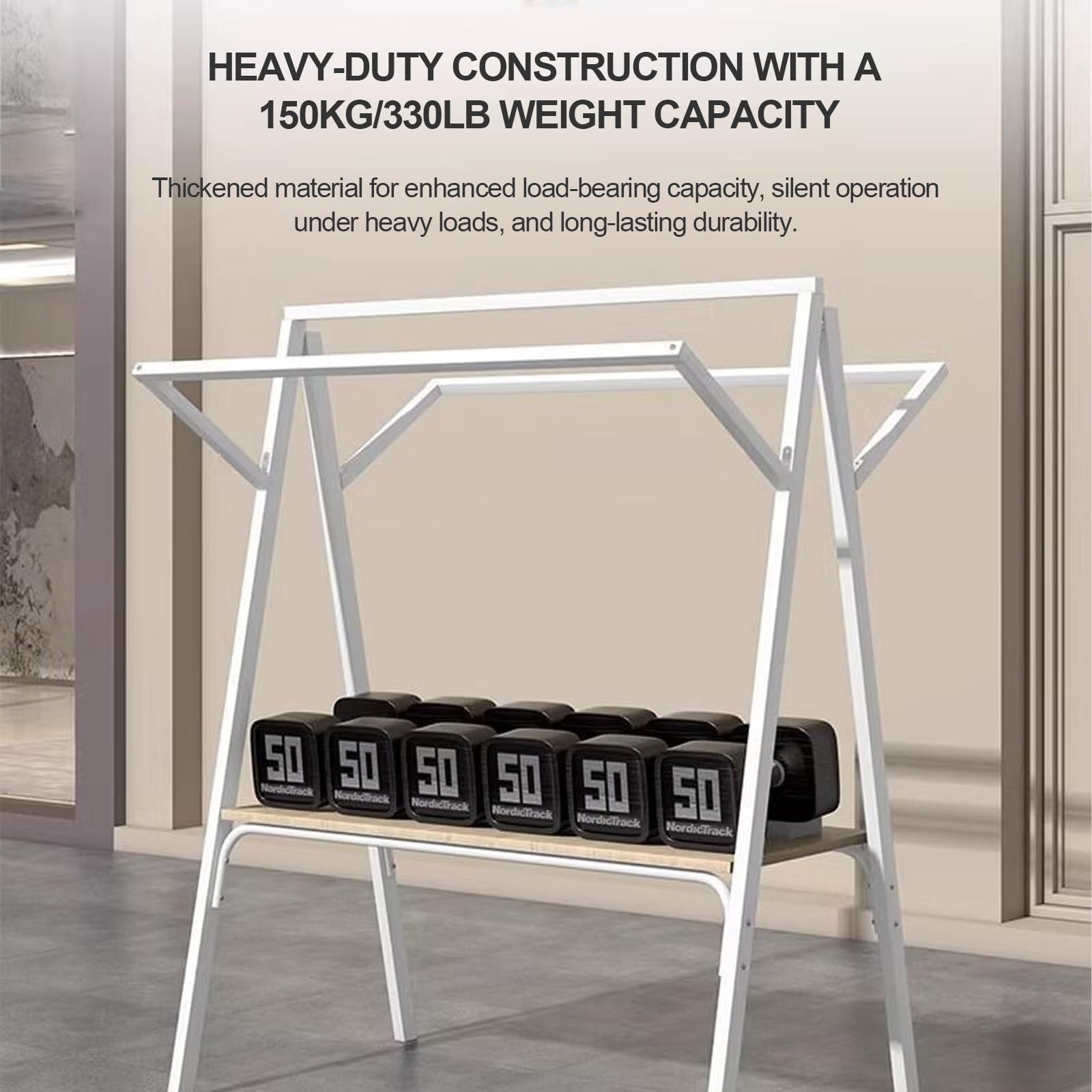 Metal le Sales Carrelli pieghevoli per servizio alimentare su ruote per mercati e centri commerciali, 130 cm, colore bianco, perfetti per catering ed eventi