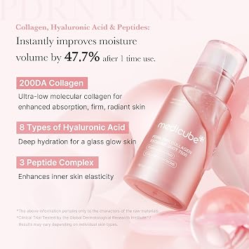 medicube PDRN Advanced Skin Boosting Serum Duo: Salmon DNA PDRN Pink Peptide Serum and Pink Exosome Shot Serum 7,500 PPM