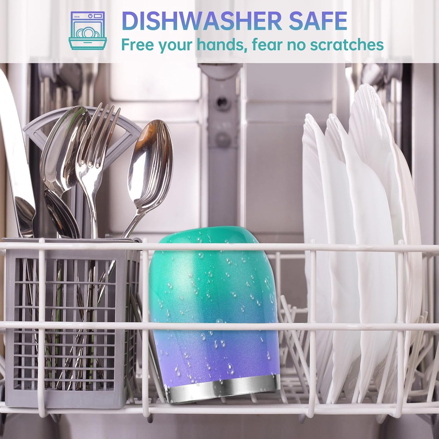 Volhoply 12oz Stainless Steel Wine Tumbler with Lid Bulk 4 Pack,Double Wall Vacuum Stemless Wine Glasses,Reusable Metal Travel Coffe Mug with Straw,Insulated Cup Gifts for Christmas(Assorted,4 Set) - Image 6