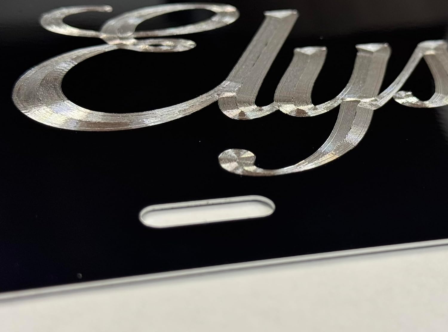 New Personalized Custom Rose Diamond Etched Engraved License Plate Car Tag