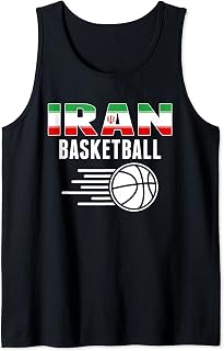 Iran Basketball Fans Jersey Iranian Flag Summer Sport Lovers Tank Top