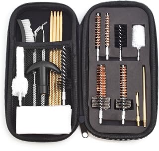 .30 Cal/7.62MM Cleaning Kit Pro .223/5.56 Rifle Gun Cleaning Kit with Bore Chamber Brushes Nylon Brushes Metal Pick Kit Brass Cleaning Rod in Zippered Case