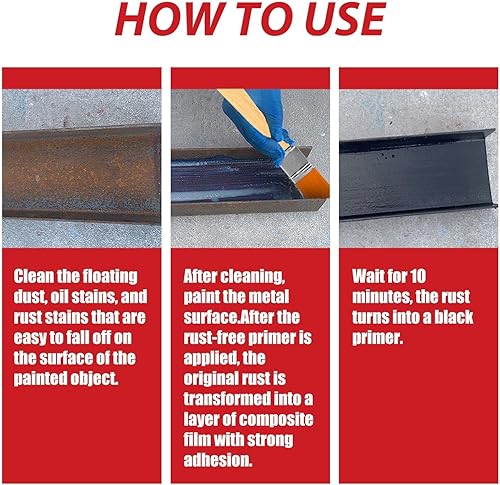 Miniatura 7 de QINMAO Furnishk - Convertidor de óxido, removedor de óxido de metal a base de agua, convertidor de óxido para metal, convertidor de óxido a base de