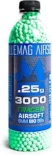 Biodegradable 6mm Tracer Airsoft BBS .25g 3000ct - Polished to Perfection - for All 6mm Airsoft Guns - Ultra Bright Tracer Rounds