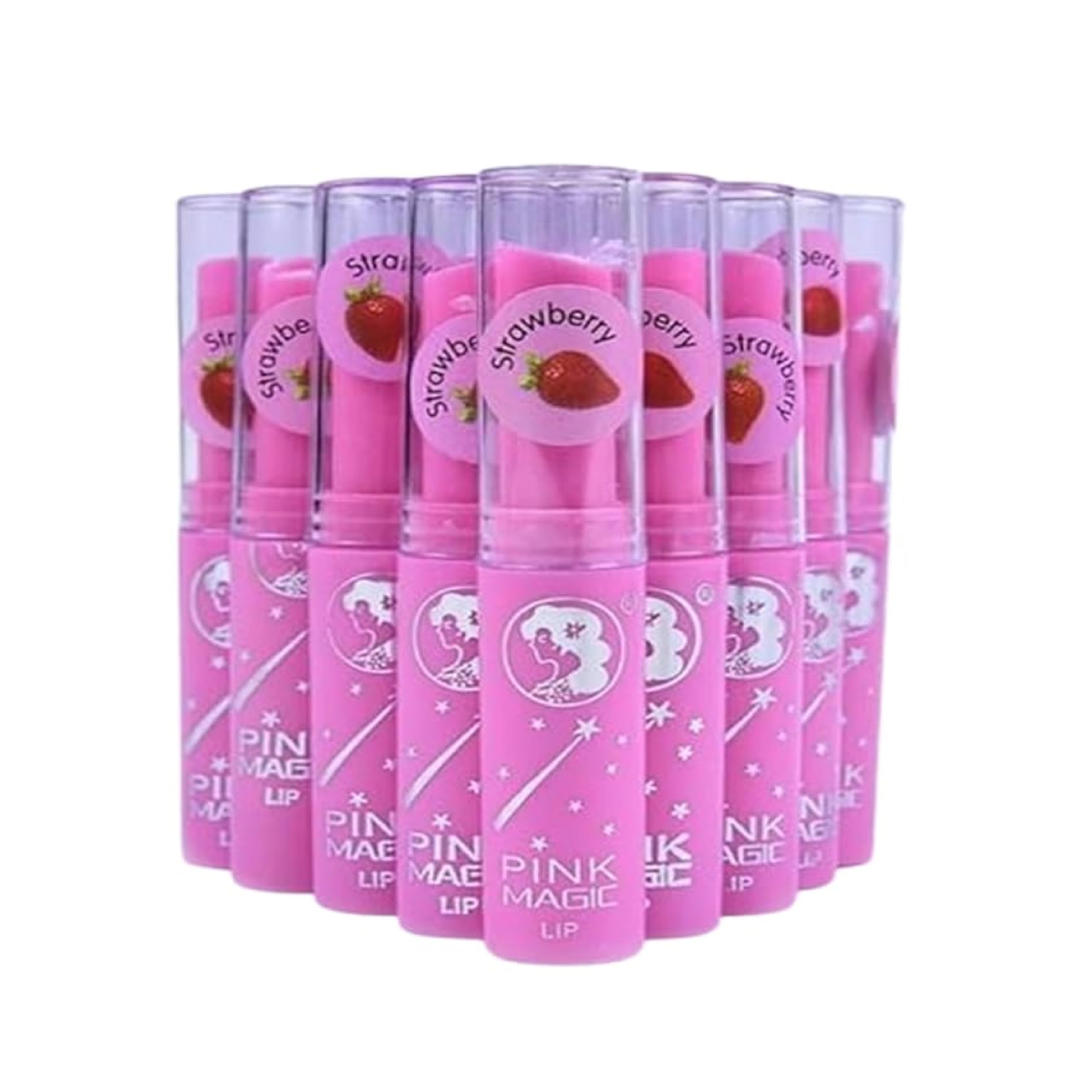 URBAN THREADS Pink Magic Lip Balms Lip Color Changing Lipstick Balm Stain Gift Set Queen for Women Girls Korean Mood Long Lasting ColorLight Pink Lipstick Lip Tint Makeup Lip Plumper Gloss Strawberry (Pack of 2)-image-18