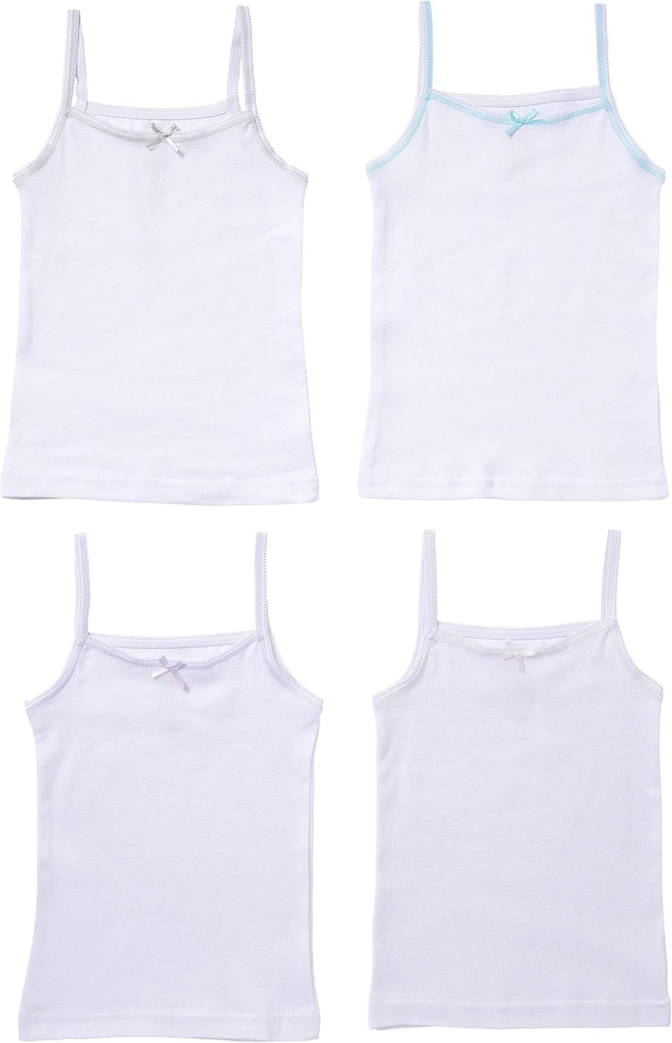 Sportoli Girls Ultra Soft 100% Cotton Tank Top Tagless Cami Undershirts (4 Pack): Clothing, Shoes & Jewelry