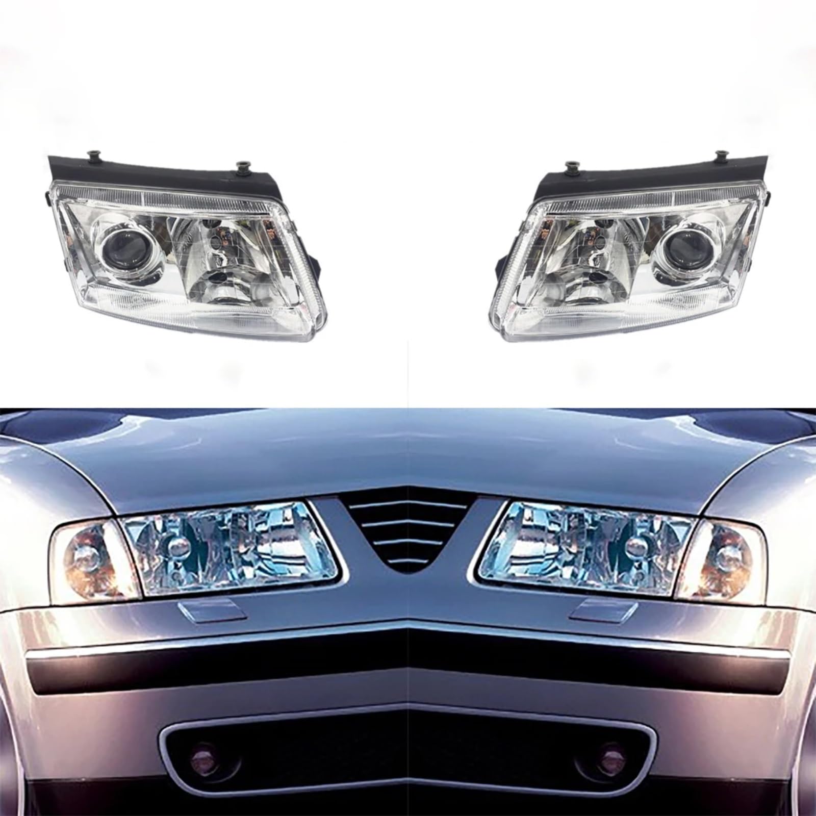 Fari per VW Passat Gruppo Ottico Anteriore Luci diurne Gruppo Ottico Completo per Auto Fari Anteriori (Entrambi i Lati)