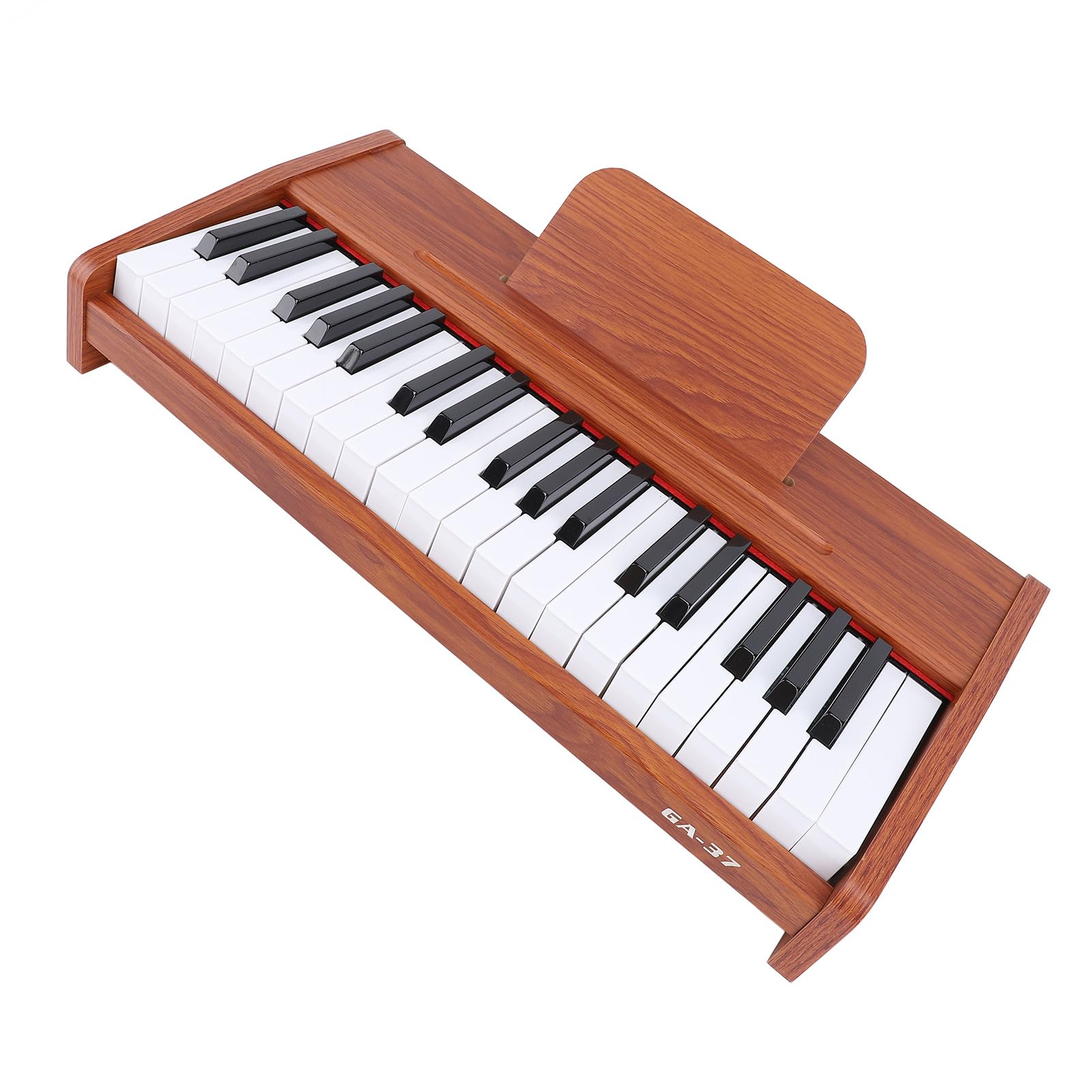 37 Keys Piano Keyboard 37 Key órgano Electrónico 3 Octavas Completas Compact Lightweight Imitation Diseño de Grano de Madera con 22 Cm Teclas Estándar para Niños Educación Musical