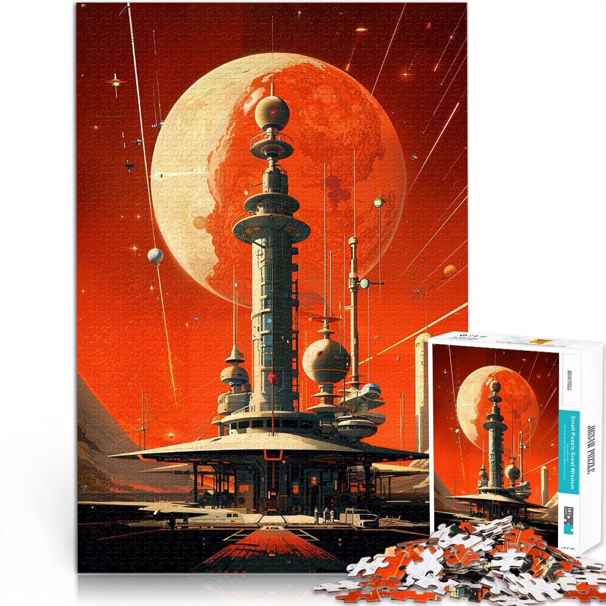 teenagers Puzzles 1000 Piece Jigsaws retrofuturism für Lernspiel-Herausforderungsspielzeug Für Paare geeignet52x38cm