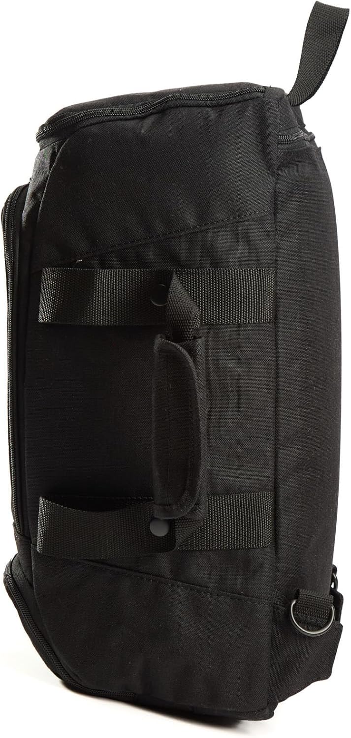 Manhattan Portage Ludlow Convertible Backpack JR - 2 Way Carry Water Resistant Spacious 1000D Cordura Backpack Duffle (Black)
