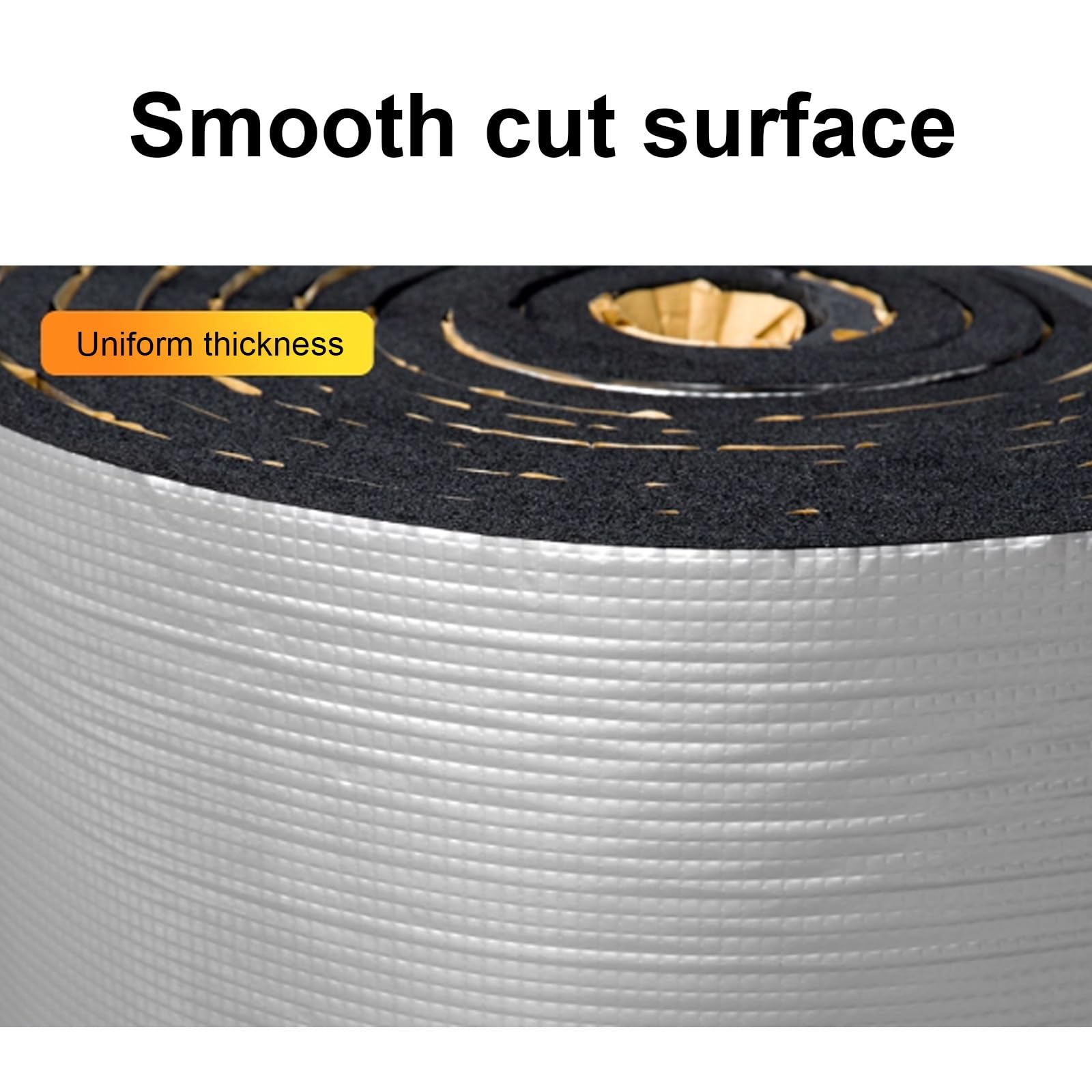 Rollo de aislamiento de lámina autoadhesiva, barrera térmica impermeable resistente a los rayos UV para control de sonido y calor