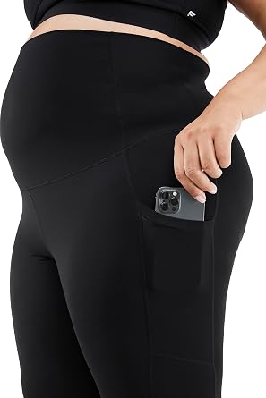 Fabletics Women's PureLuxe High-Waisted Maternity 7/8 Legging, Workout, Yoga, Light Compression, Buttery Soft