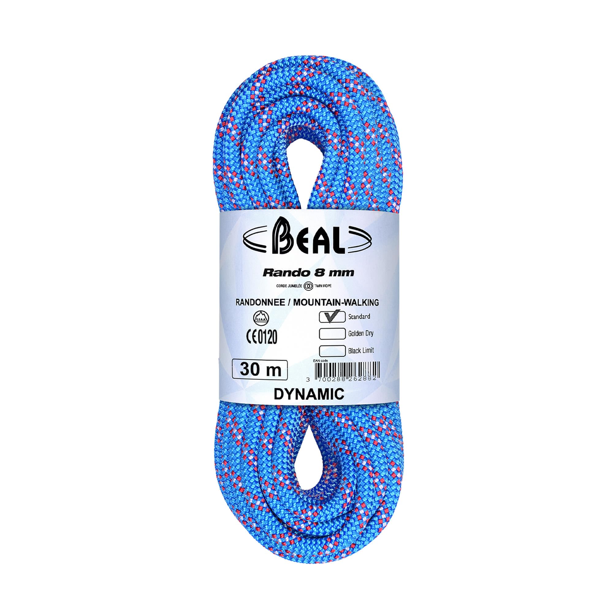 Beal Rando 8mm 30m Blau, Kletterseil, Größe 30 m - Farbe Blue