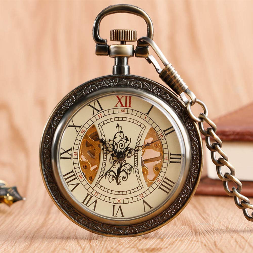 Montre de poche mécanique en bronze antique pour lire l'heure avec style et élégance