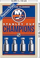 Vista 74 de Trends International NHL New York Islanders - Champions 23 Wall Poster, 34L x 22.4W, Mahogany Framed Version