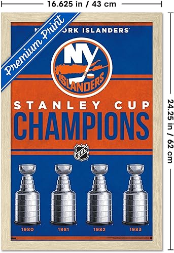 Miniatura 74 de Trends International NHL New York Islanders - Champions 23 Wall Poster, 34L x 22.4W, Mahogany Framed Version