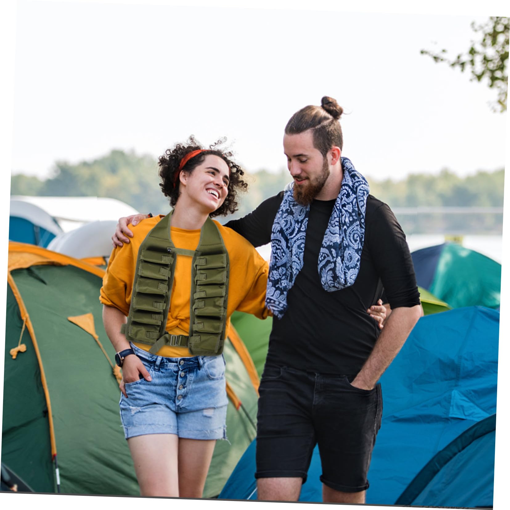 Cinturón Portabotellas Ajustable de Lona Resistente para Camping y Actividades al Aire con Hebilla Cómoda y Diseño Manos Libres para Hombre