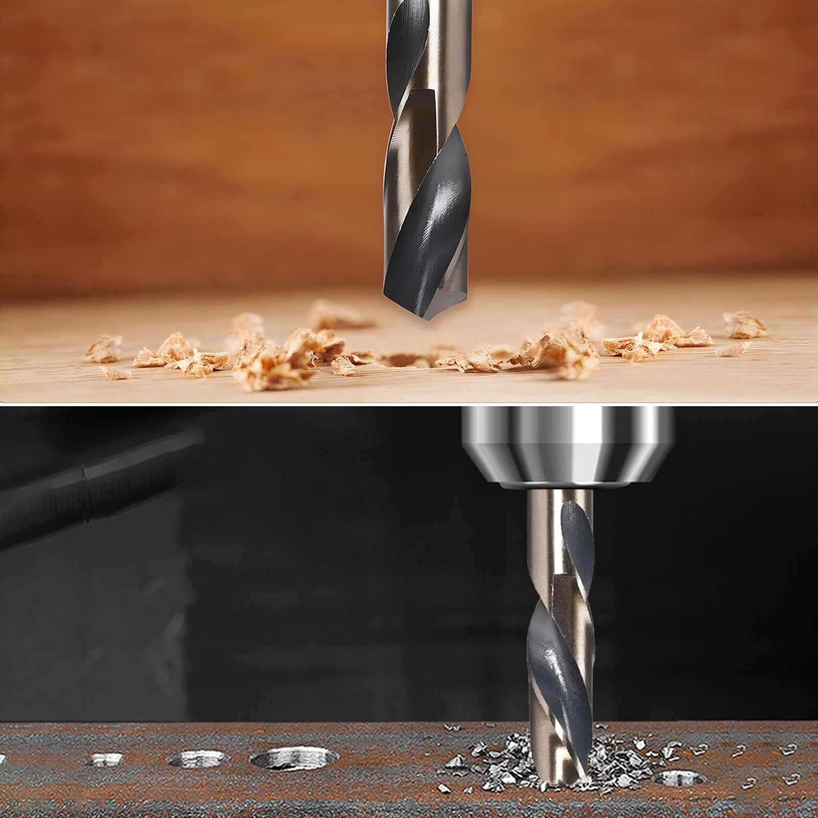 TOP-VIGOR 16.5mm HSS Twist Drill Bit - 21/32 Inch Reduced Shank For Metal Drilling