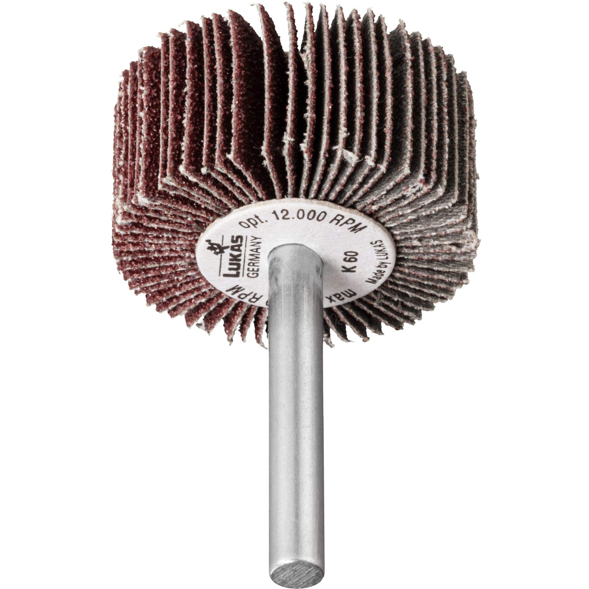 20x LUKAS Fächerschleifer Schleifmop Schleifstift SFL 60x30 mm Korn 80 | Base-X