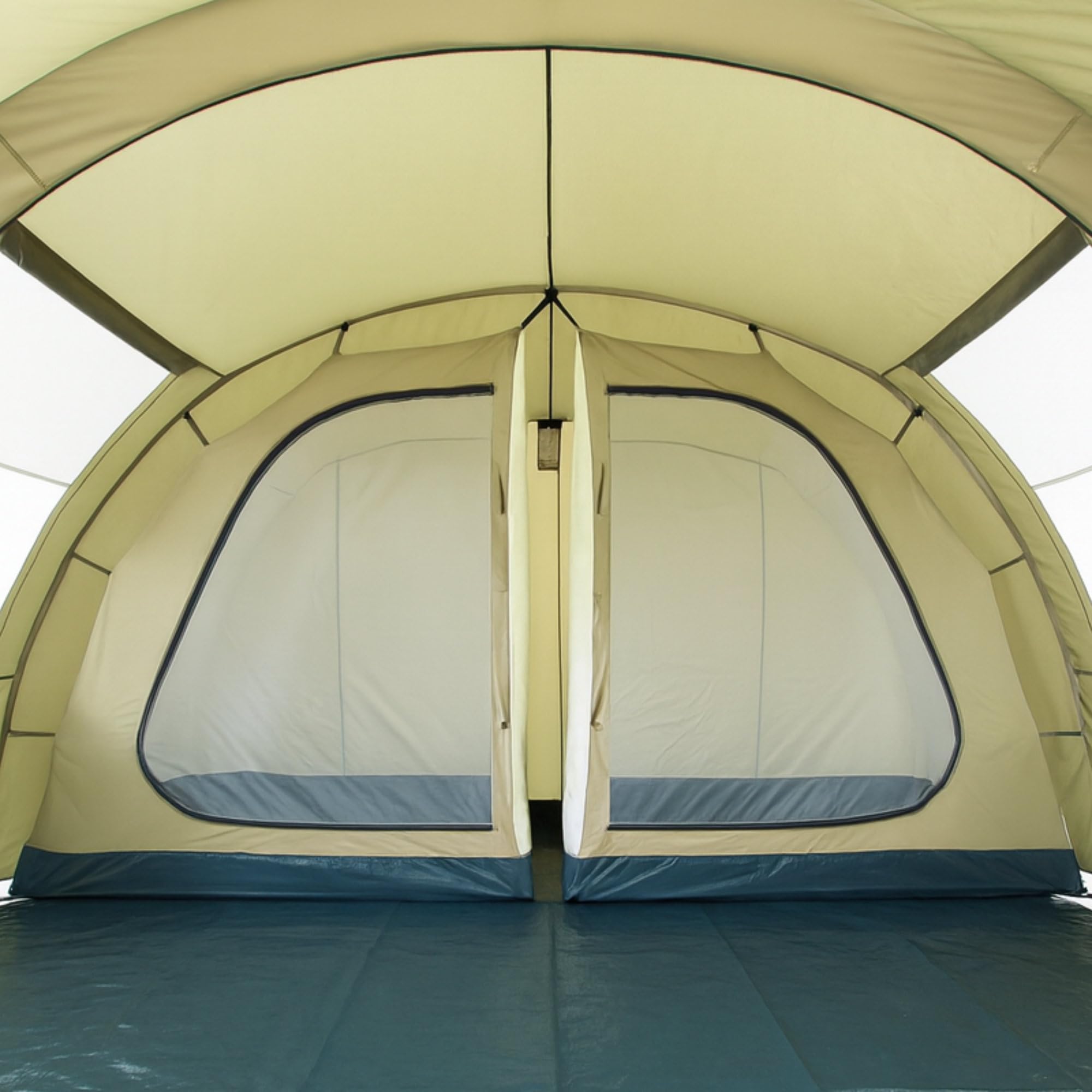 CampFeuer Tenda a tunnel tenda multipla per 4 persone | enorme vestibolo, 5000 mm di colonna d'acqua | con telo e parete anteriore regolabile | tenda da campeggio tenda familiare