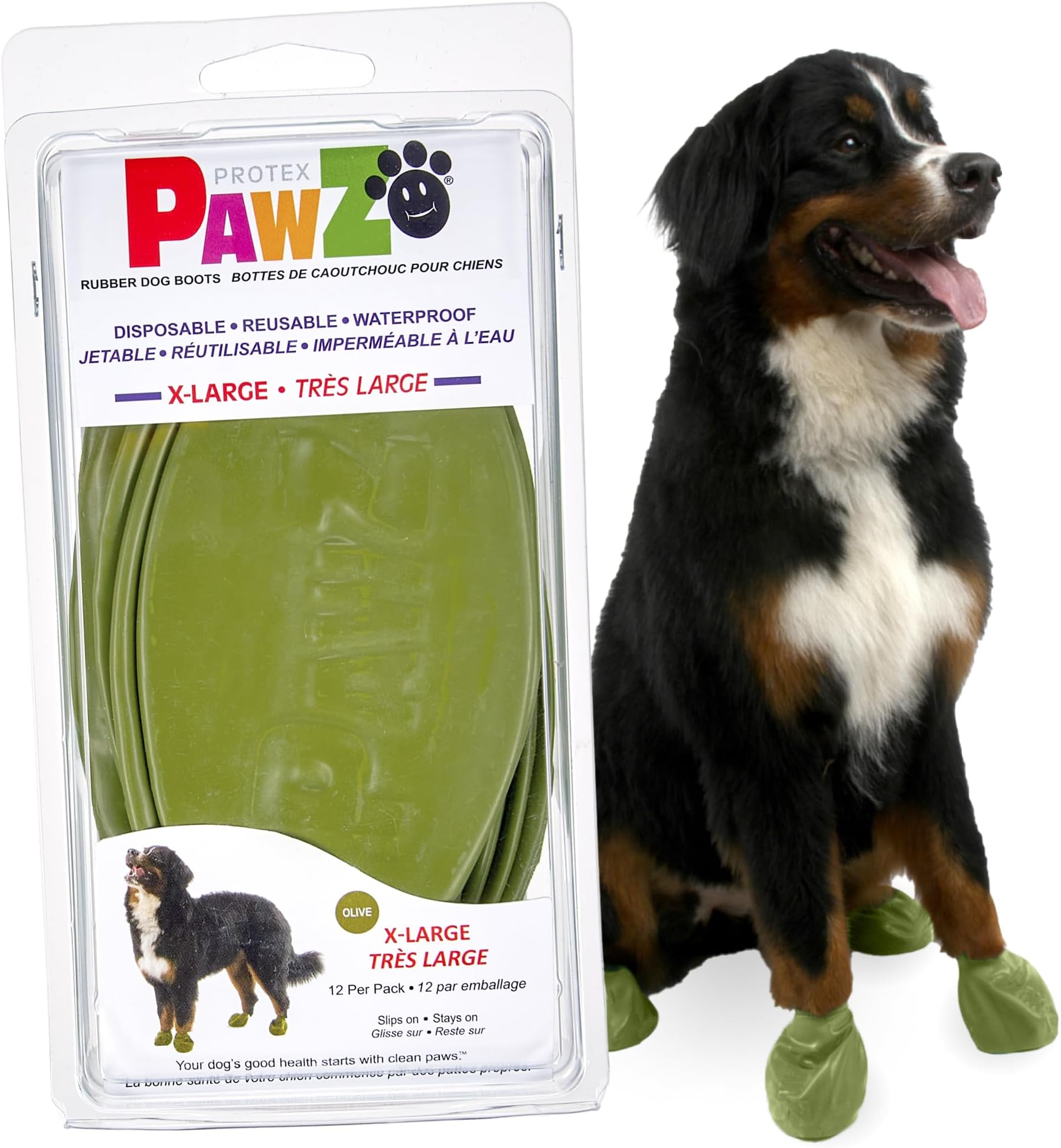 Amazon.com : PawZ Rubber Dog Boots for Paws 4