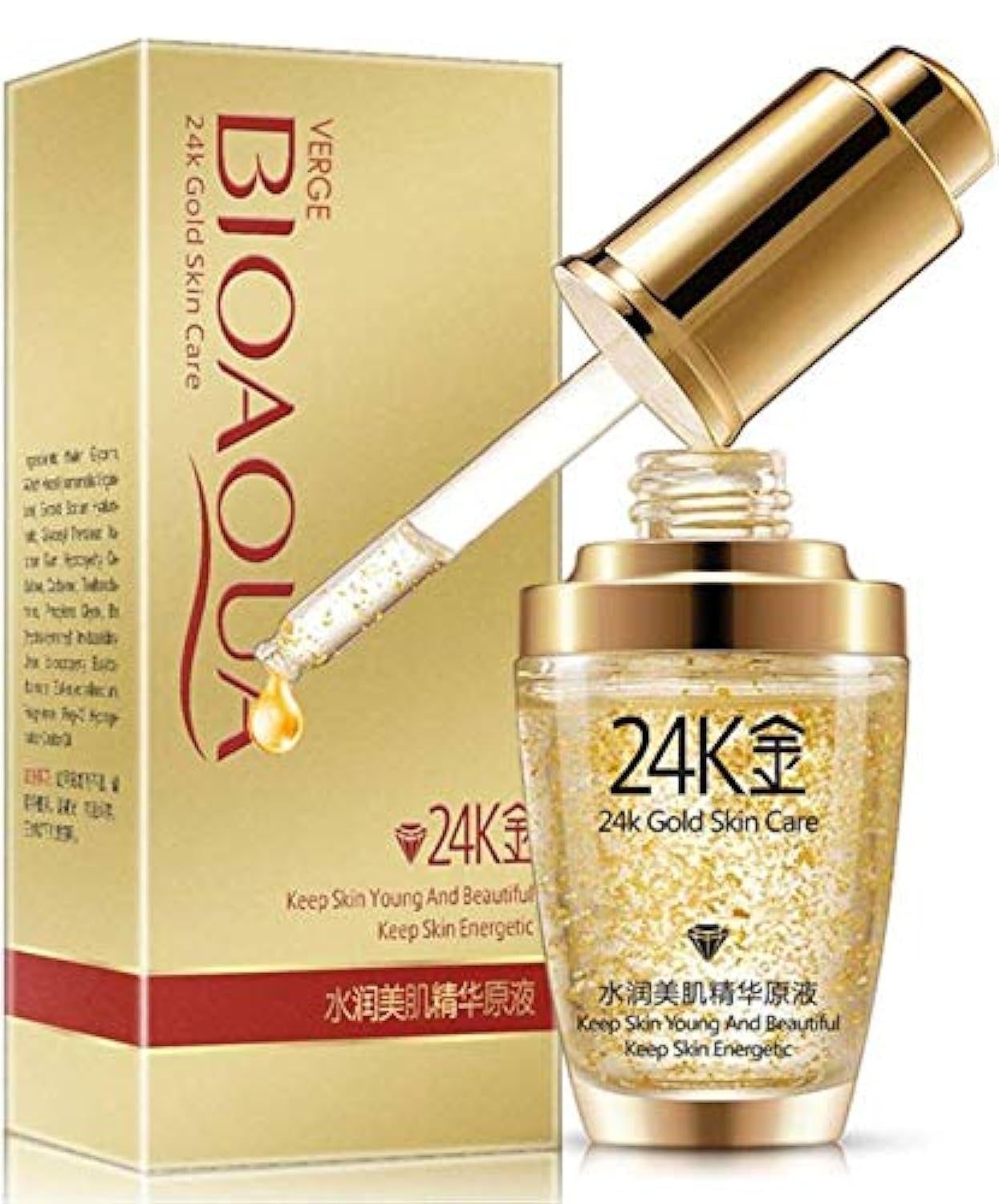 VERGE BIOAQUAA 24K Gold Essence Collagen Skin Face Moisturizing Serum (30 ml)